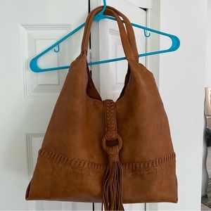 STEVE MADDEN tan boho shoulder bag